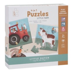 Puzzle 4 en 1 Little Farm +24 meses
