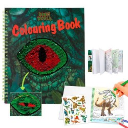 Dino World libro colorear con lentejuela