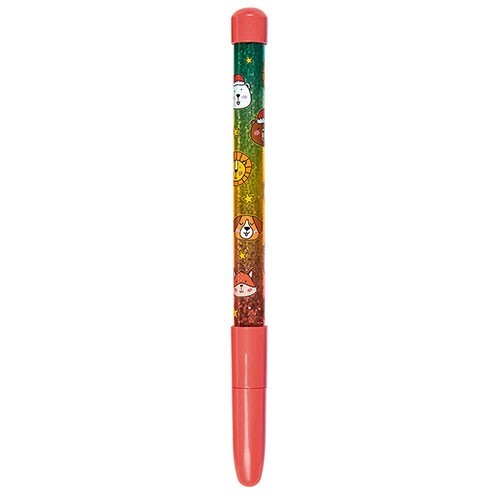 Bolígrafo Navidad Purpurina Rosa