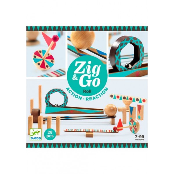 Construcción Zig & Go Roll 28 piezas +7 A