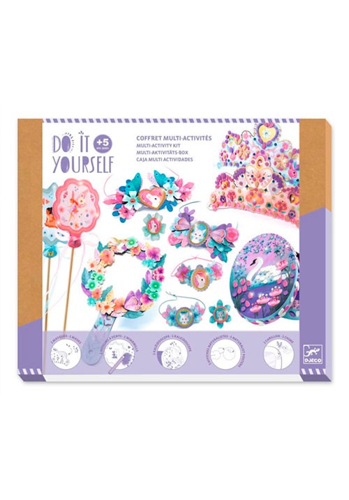 DJECO Kit de manualidades de tiaras de mosaico DIY Like a Princess